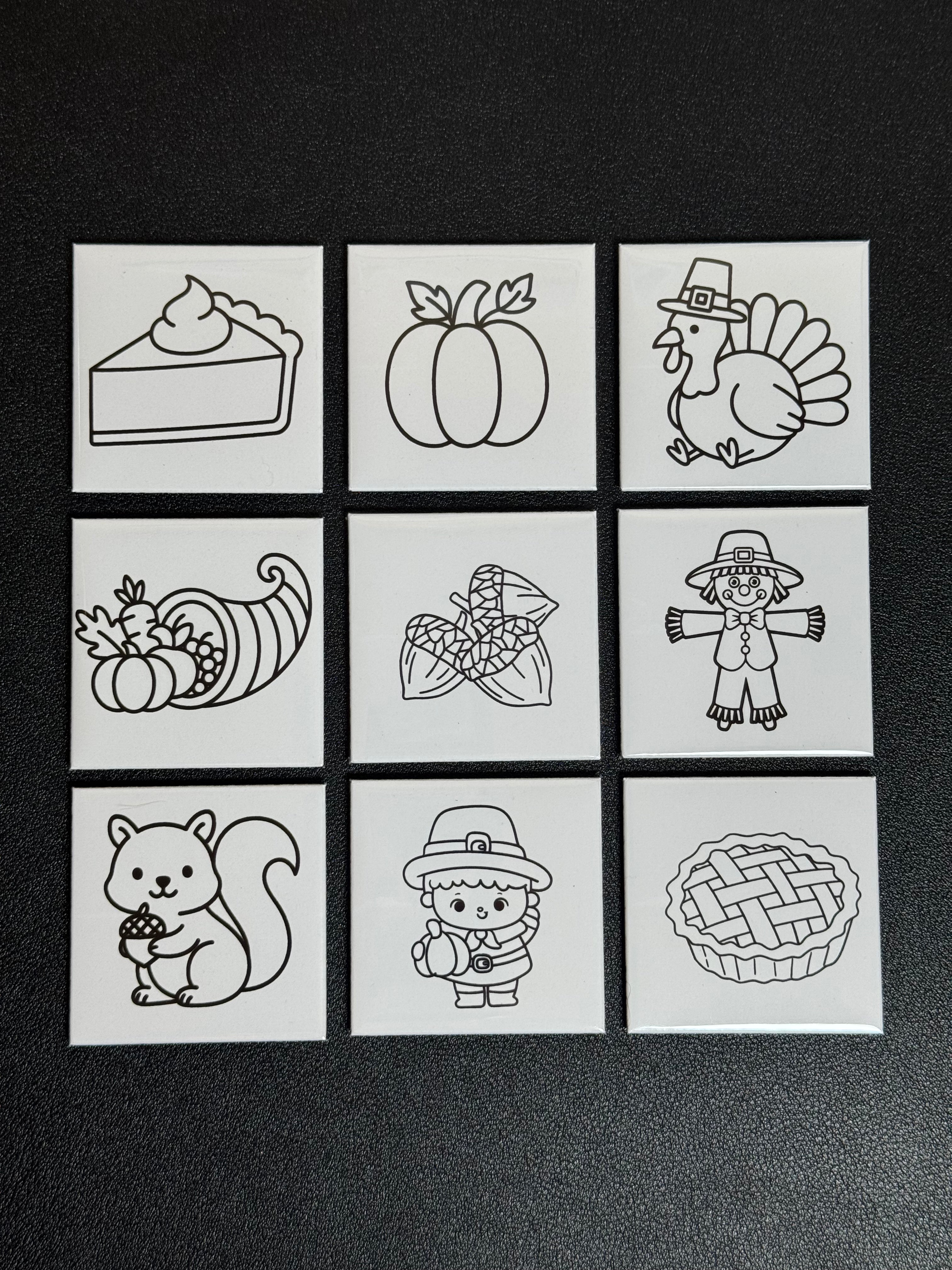 Thanksgiving dry erase magnet set