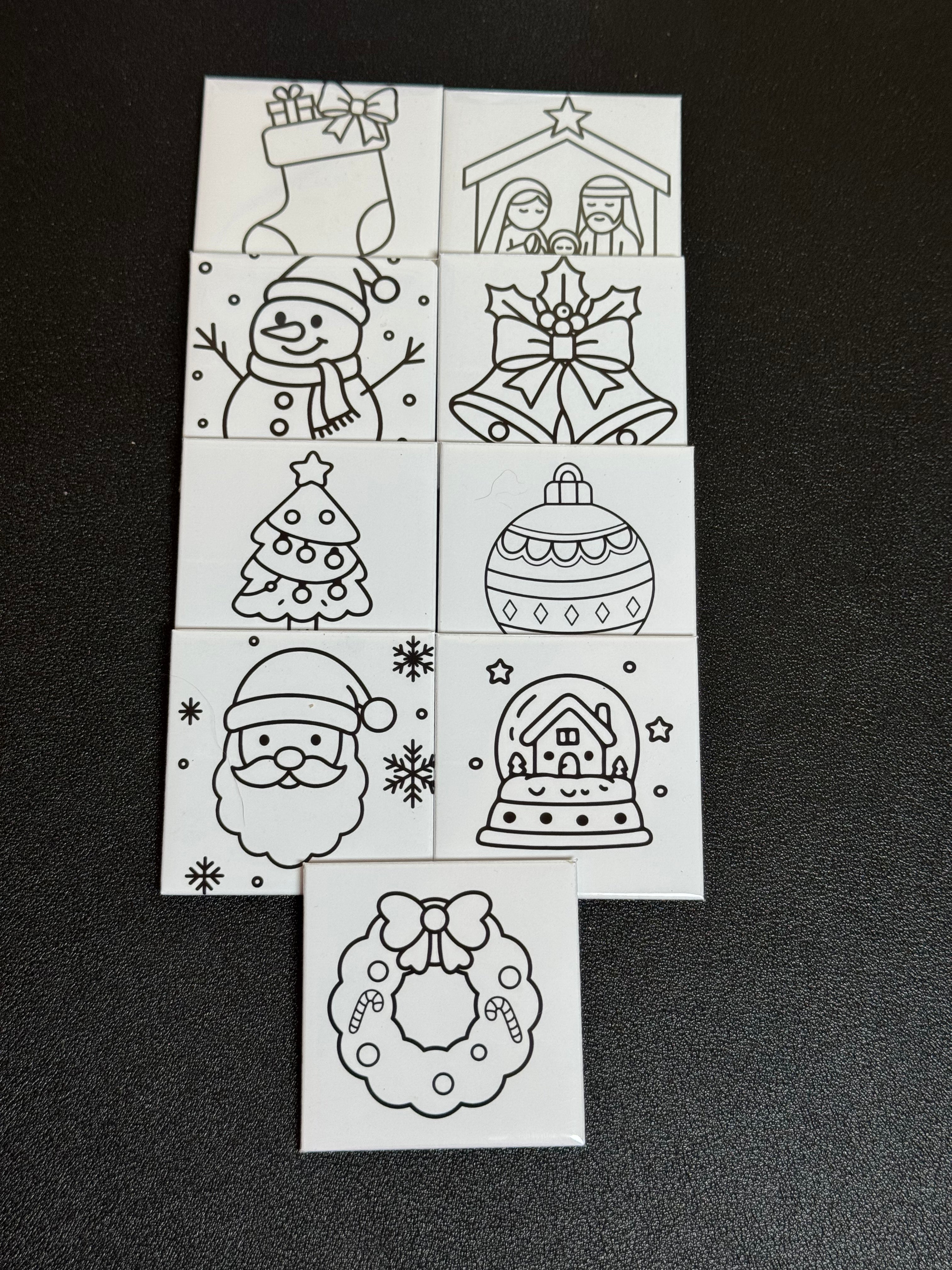Christmas dry erase magnet set